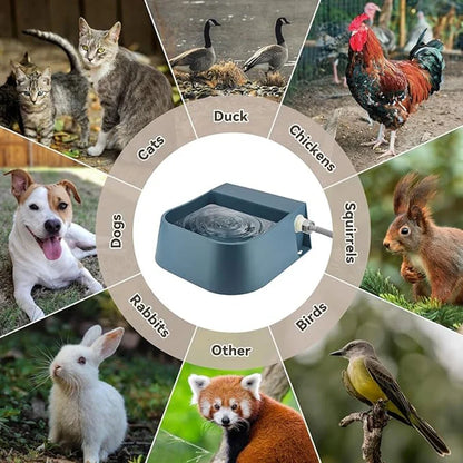 Dog Automatic Water Bowl Dispenser with 1.5m Water Hose 2L Outdoor Auto Fill Pet Water Dispenser for Animal Cat Chickens Rabbits