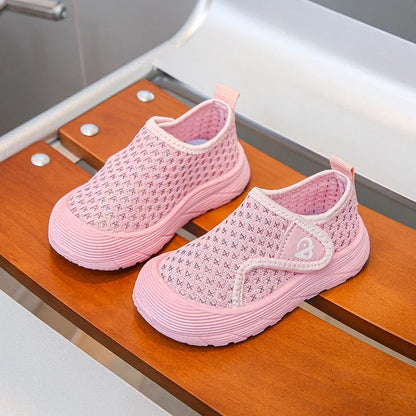 Students Casual Shoes Mesh Breathable Children Tennis Shoes Soft Bottom Comfortable 2025 New Fashion Kids Sports Shoes Non-slip