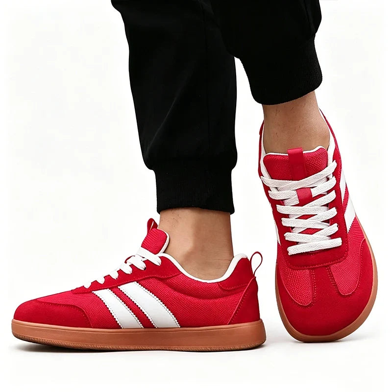 Women's Wide Foot Sports Shoes, German Training Shoes Trendy Shoes Minimalist Retro Fashion Breathable Mesh Casual Walking Shoes