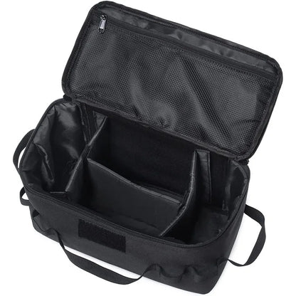 Large Capacity Outdoor Camping Storage Bag - Ground Nail Tool Bag with Picnic Cookware Utensils Kit Gas Canister Organizer