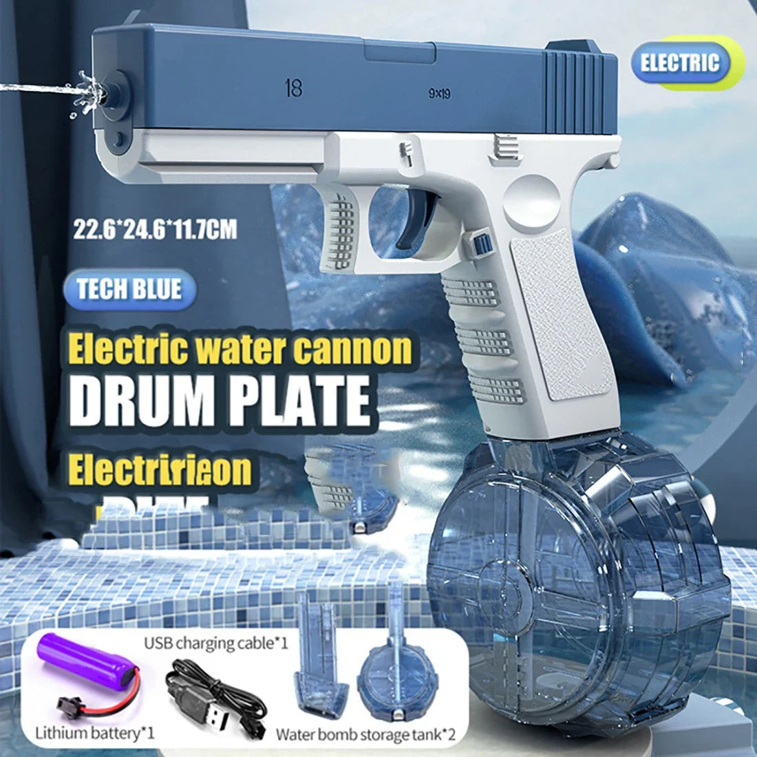 Electric Water Gun Water Spray Toys Bursts Children's High-pressure Strong Charging Energy Water Automatic Children's Toy Guns