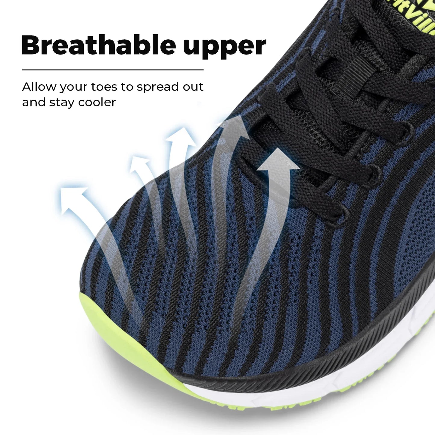FitVille Men's Sports Shoes Extra Wide Running Walking Shoes for Men Comfort Casual Men Sneakers Lightweight Cushioned Footwear