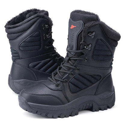 Men's Winter Snow Boots Warm and Non Slip Hiking Shoes New Men's Outdoor Hiking and Fishing Sports Shoes with Fleece Men's Boots