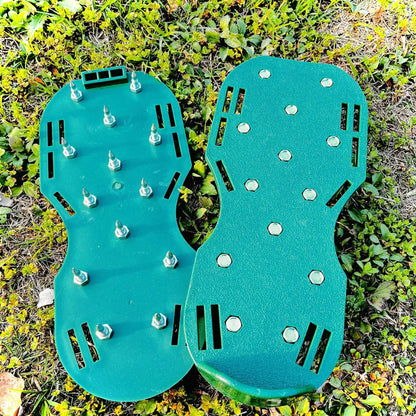 Lawn Aerator Shoes for Grass Layer with Spiked Bottom Spring Base Adjustable Strap with Hook Loop Strap for Yard Lawn Garden Use