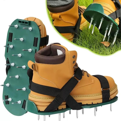 Garden Nail Shoes,Grass Loose Soil Tool,2.5/4.2cm Long Nail,Anti-Slip Lawn Aerator Grass Spikes Shoes for Aerating Lawn Soil