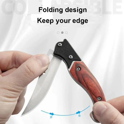 Folding Knife Stainless Steel Outdoor Knife Multifunctional Mini Knife Portable Keychain Fruit Knife