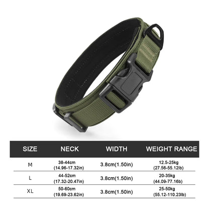 Large Medium Dog Tactical Collar High Strength Tensile Explosion-Proof Pet Collar Outdoor Training Supplies for Canines