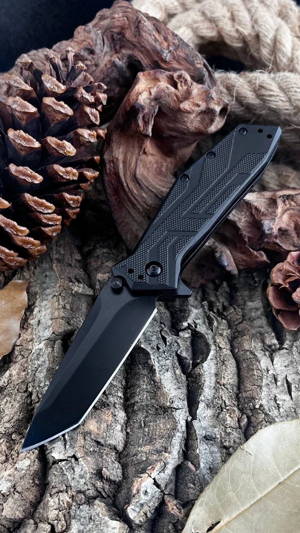 1990 folding knife, sturdy and durable, nylon handle 9cr18mo vblade, portable outdoor camping tool, a gift for men