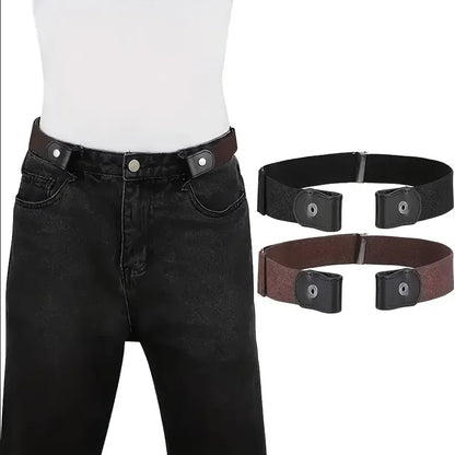 Traceless Invisible Elastic Belt Women's Belt Jeans Pants Men's Elastic Belt
