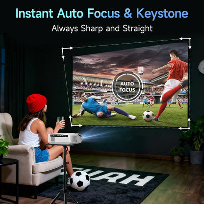 CAIWEI A10R Projector 4k Android for Home Full HD 1080P Auto Focus Wifi 6 3800 ANSI Smart TV Portable Beam projetores no brasil