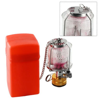 1 Set Gas Lamp Outdoor Camping Lantern Tent Lamp Hanging Glass Lamp