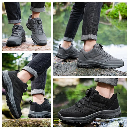 Men'S Spring And Autumn Outdoor Sports Shoes With Rotating Buckle Convenient Comfortable Anti Slip Hiking Shoes Large Size 39-48
