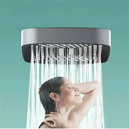 Adjustable 3-Mode High Pressure Shower Head Large Flow Water Saving Rainfall Shower Mixer Bathroom Accessory