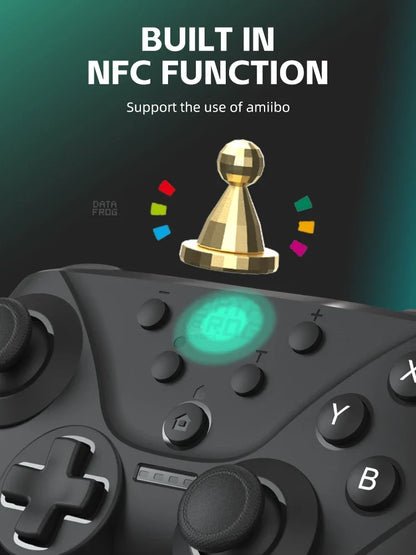 Data Frog Wireless Game Controller for Switch Console/Lite/OLED | NFC, Turbo, Vibration Adjustment Gamepad Joystick