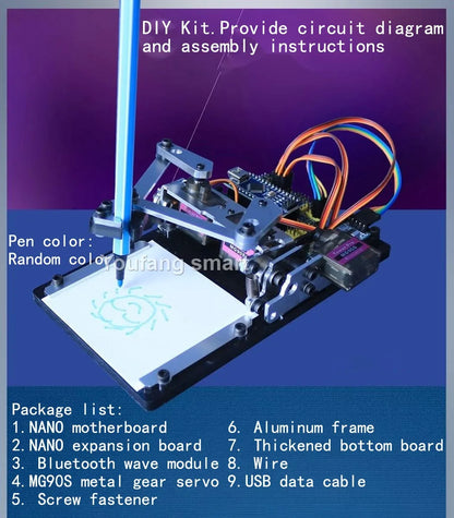 Drawbot Robot MG90S Manipulator Artboard Bots APP Drawing Machine For Arduino Robot DIY Kit For NANO Programmable Robot Starter