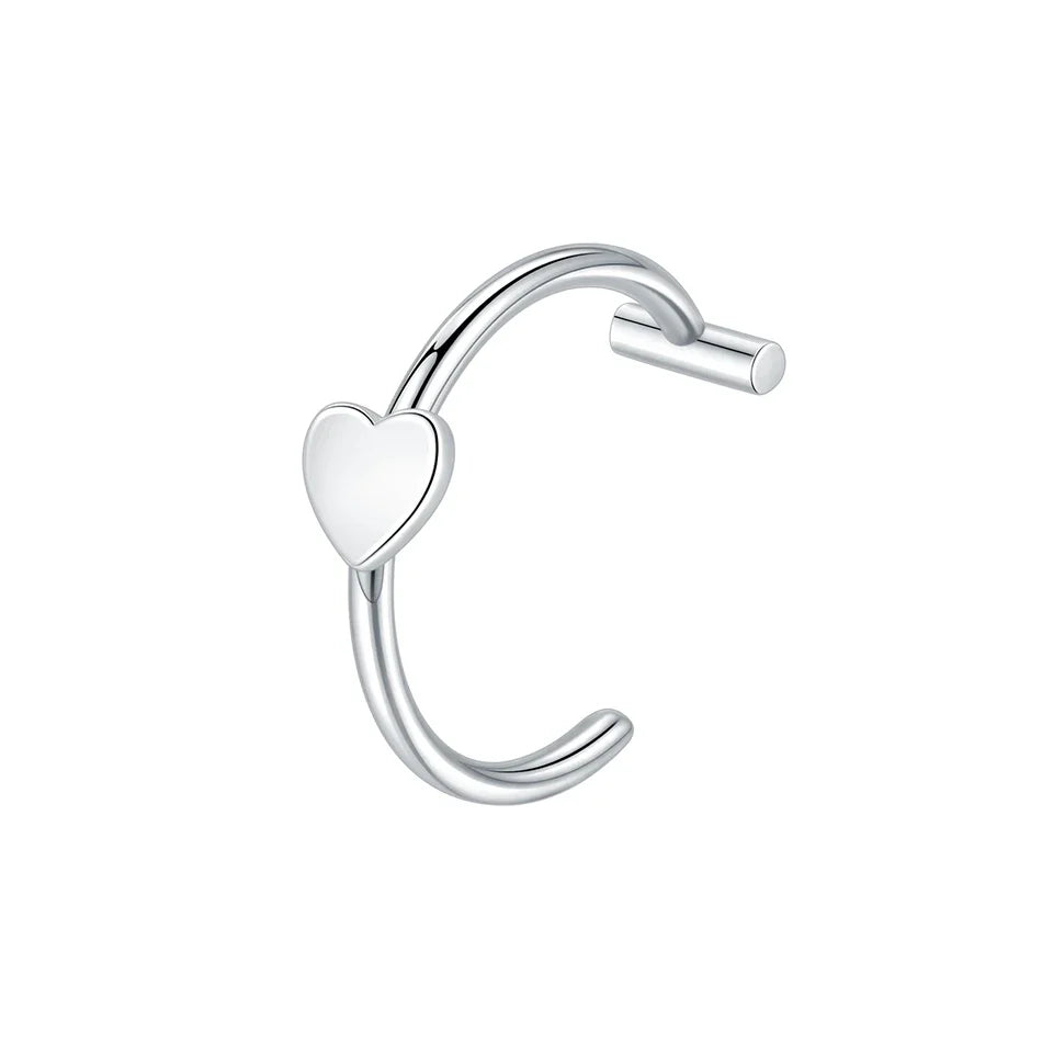1PC Stainless Steel Fake Nose Ring Hoop Septum Rings Non-Pierced C Clip Lip Ring Earring Fake Nose Piercings Women Body Jewelry