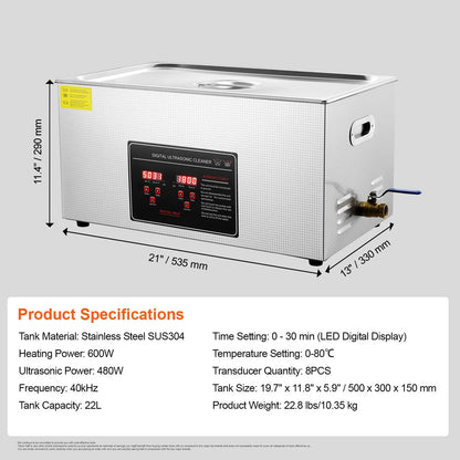 SucceBuy 2L 3L 6L 10L 22L 30L Ultrasonic Cleaner Stainless Steel Portable Cleaning Washing Machine Ultrasound Home Appliance