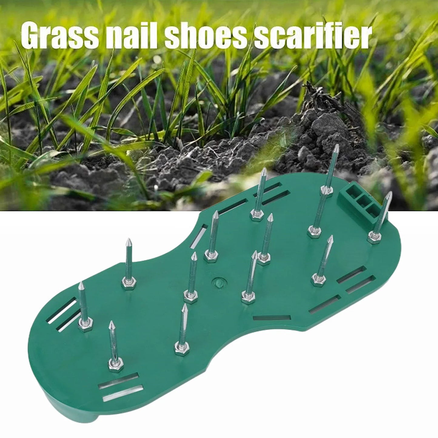 Garden Nail Shoes,Grass Loose Soil Tool,2.5/4.2cm Long Nail,Anti-Slip Lawn Aerator Grass Spikes Shoes for Aerating Lawn Soil