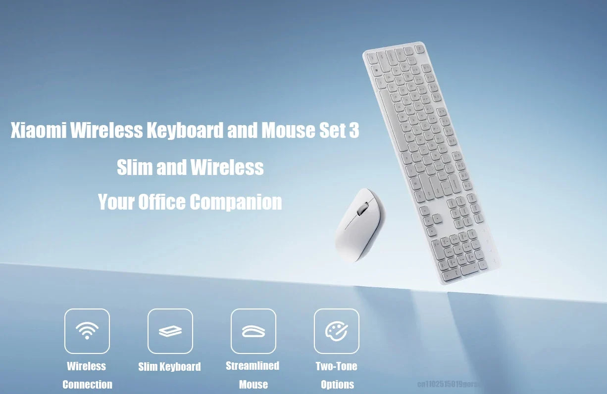 Xiaomi Wireless Keyboard and Mouse Set 3 2.4G Wireless Slim and Quiet Business Office Use Plug and Play