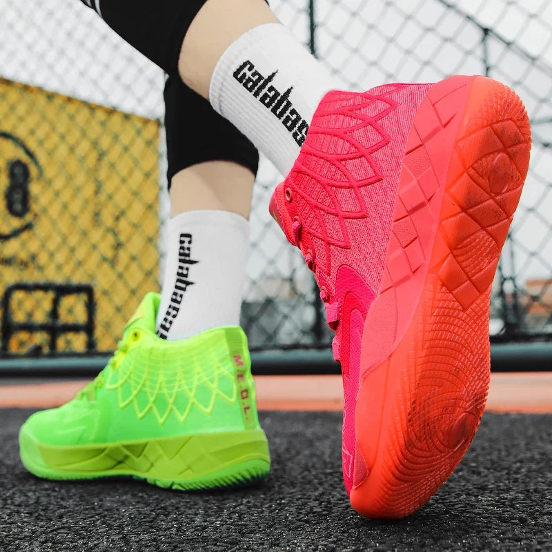 Three-Ball Generation Lamelo Ball Basketball Shoes Yin-Yang High-Top Practical Youth Student Basketball Shoes Men's Sports Shoes