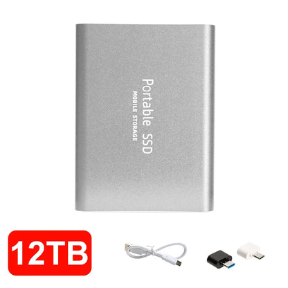 4TB Mini External Solid State Drive Portable SSD 8TB Hard Drive Small Size Quick Read Write Travel Backup Storage
