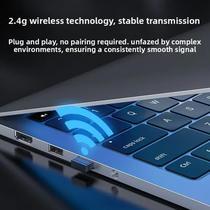 Portable USB Wireless Keyboard and Silent Mouse Set for Home, Office, and Gaming Use