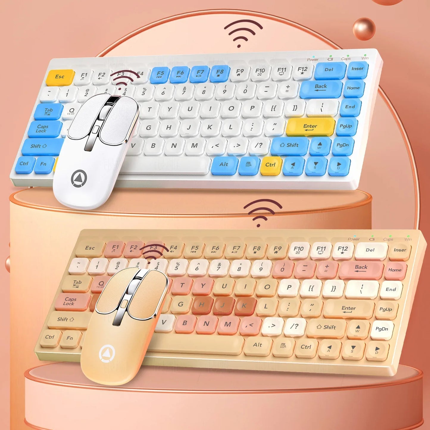 KM02 Wireless Keyboard And Mouse Set Rechargeable Type-c Computer Accessories External Keyboard And Mouse Stable Network Transmi
