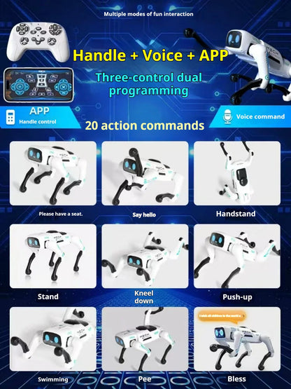 2026 New Ai Intelligent Smart Robot Dog Remote Control Toy Programmable With Loading Basket For Boys Birthday Festival Gift