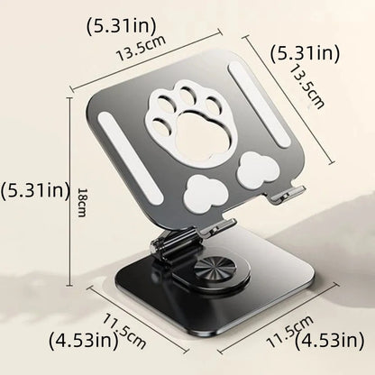 Portable Cat Paw Tablet Stand Adjustable Heat Dissipation Tablet Holder Multi Angle Metal Tablet Phone Bracket Universal