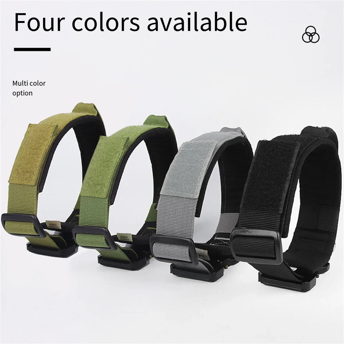 Large Dog Collar Durable Nylon Military Tactical Adjustable Pet Lead Outdoor Walking Training Collars Pitbull Labrador Supplies