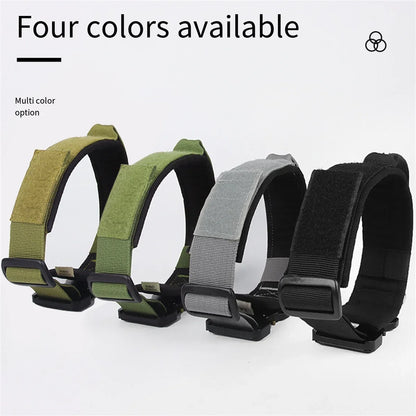 Large Dog Collar Durable Nylon Military Tactical Adjustable Pet Lead Outdoor Walking Training Collars Pitbull Labrador Supplies