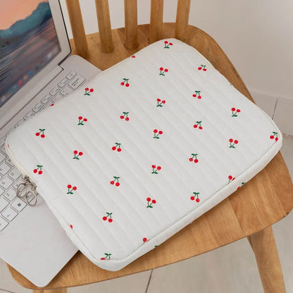 11/13/15 Inch Laptop Sleeve Quilted Laptop Bag Coquette Floral Laptop