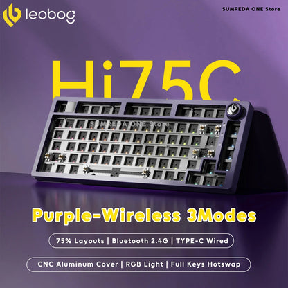 Leobog Hi75C Hi75 Hi75C Pro Aluminum Wireless Custom Mechanical Keyboard Kit Gaming Bluetooth 2.4G Wired Hotswap Gamer Keyboard