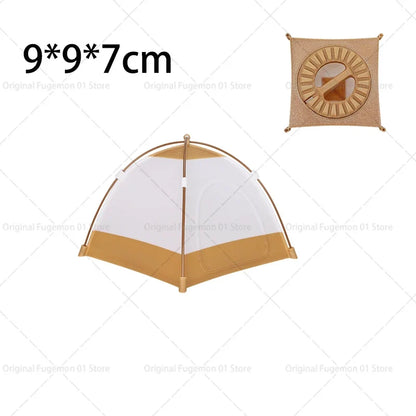 Camping Simulation Small Tent Model Removable Toy Decoration Camping Tent Lampshade Creative Scene Props Display Decoration