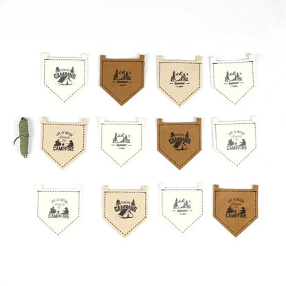 Camping Tent Atmosphere Flag Decoration Scene Layout Flag Outdoor Camp Travel Flag Felt Pennant Hanging Cloth Camping Equipment