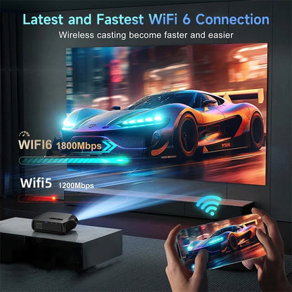 CAIWEI A10R Projector 4k Android for Home Full HD 1080P Auto Focus Wifi 6 3800 ANSI Smart TV Portable Beam projetores no brasil