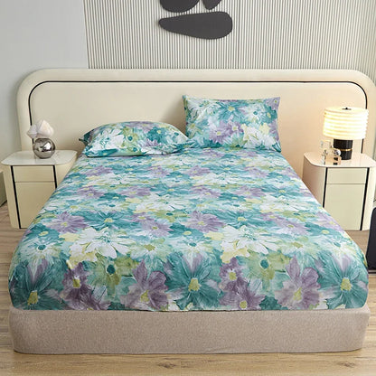 3Pcs/Set or 1Pcs Leopard Print Fitted Sheet, Animal Pattern Bedding Set with Pillowcases, Soft Microfiber Bed Sheet for Bedroom