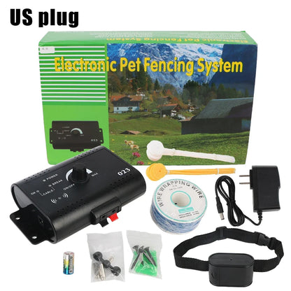 Dog Training Collar Electronic Pet Fence System Containment Waterproof Sound Shocked Collar Electric Dog Fence Pet Accessories