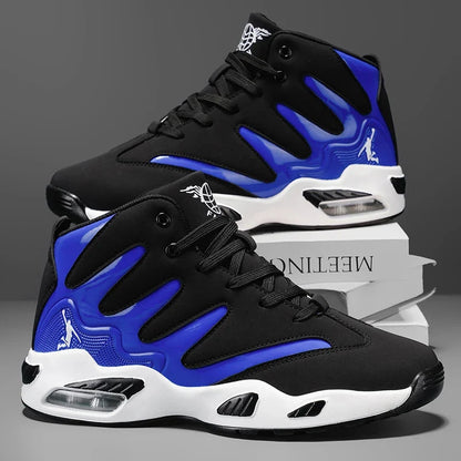 Men's High-Top Basketball Shoes, Heavy-Duty and Stable, Lace-Up Training Sneakers, Unisex, Suitable for Running, Sports, Basketball, Walking. Ideal Gift for Men, Lightweight, Comfortable, Lace-Up Closure, Men's Basketball Sho