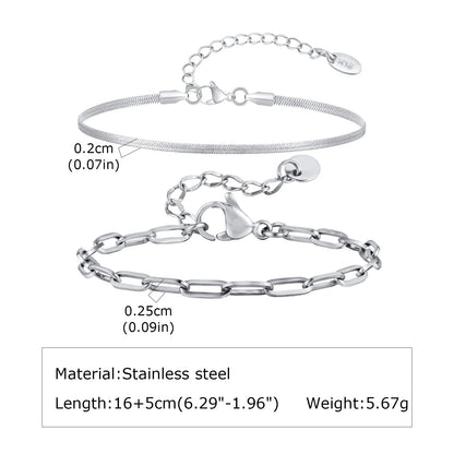 1/2/3pcs Chain Bracelet for Men Women,Stainless Steel Twisted Rope Cuban Chain Wristband,Hip Hop Minimalist Jewelry Gift