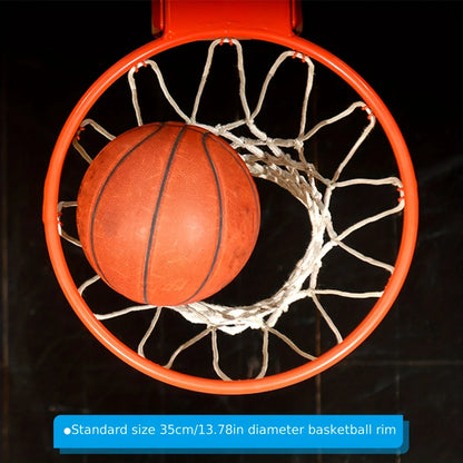 Heavy-Duty Wall-Mounted Basketball Hoop with Adjustable Height,Backboard & Net - Space-Saving Indoor/Outdoor - Easy Installation