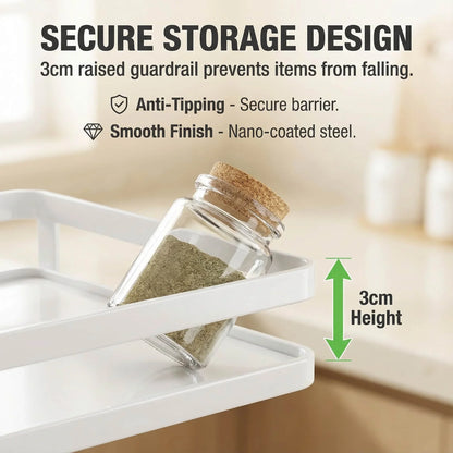Kitchen Shelf Wall Mounted Wood Storage Rack for Utensils Pots And Spices - Modern Minimalist Home Decor