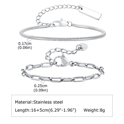 1/2/3pcs Chain Bracelet for Men Women,Stainless Steel Twisted Rope Cuban Chain Wristband,Hip Hop Minimalist Jewelry Gift