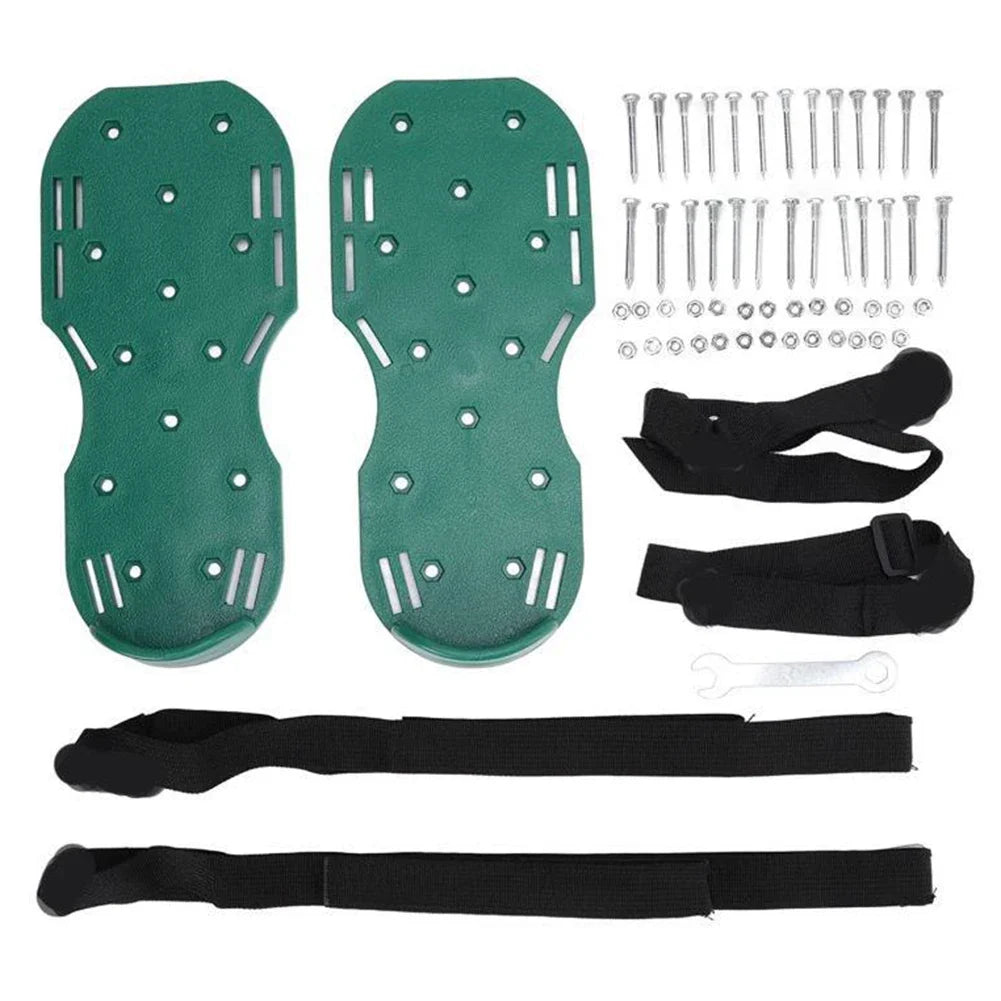 Lawn Aerator Shoes Aerator Spiked Sandals with Adjustable Strap Grass Spiked Shoes Anti-Slip for Aerating Lawn Soil