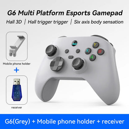 G6 wireless mobile game controller with Hall trigger and Hall joystick supporting switch/pc/android/IOS