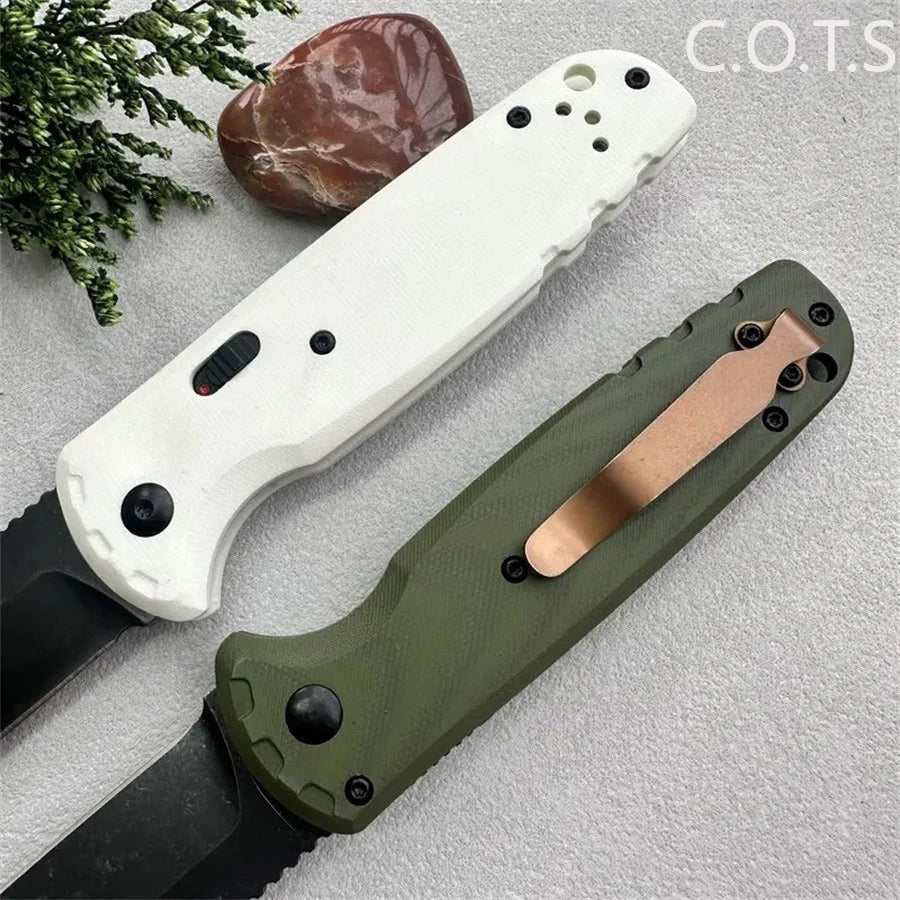 BM 4300 Folding Knife G10 Handle Wilderness Exploration, Hunting, Tactical Combat, Ergonomic Handle, EDC Multi-functional Knives