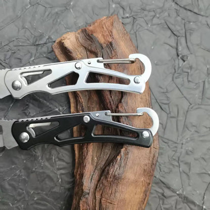 Stainless Steel Sharp Folding Blade Knife Wooden Handle Outdoor Camping Portable Pocket Fruit Cutter Keychain Knife For Survival