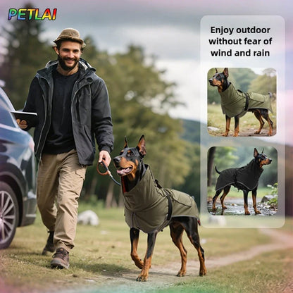 Dog Clothes Outdoor Jacket Outfit Waterproof Rainproof Clothing Coat Pet Outdoor Rain Dual Use Cloth Large Dog Pet Wind Clothes