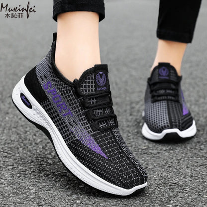 New Spring Fabric Shoes for Women Anti Slip Soft Soled Flat Shoes Casual Sports Shoes Comfortable Women's