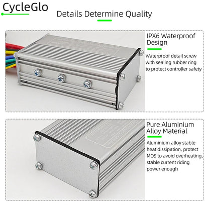 E-bike Brushless Motor Controller 24V 36V 48V 250W 350W with G51 LCD Display Kit Universal for Electric Folding Bike Scooter
